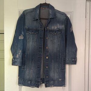 Highway Jeans Blue Distressed Denim Jacket